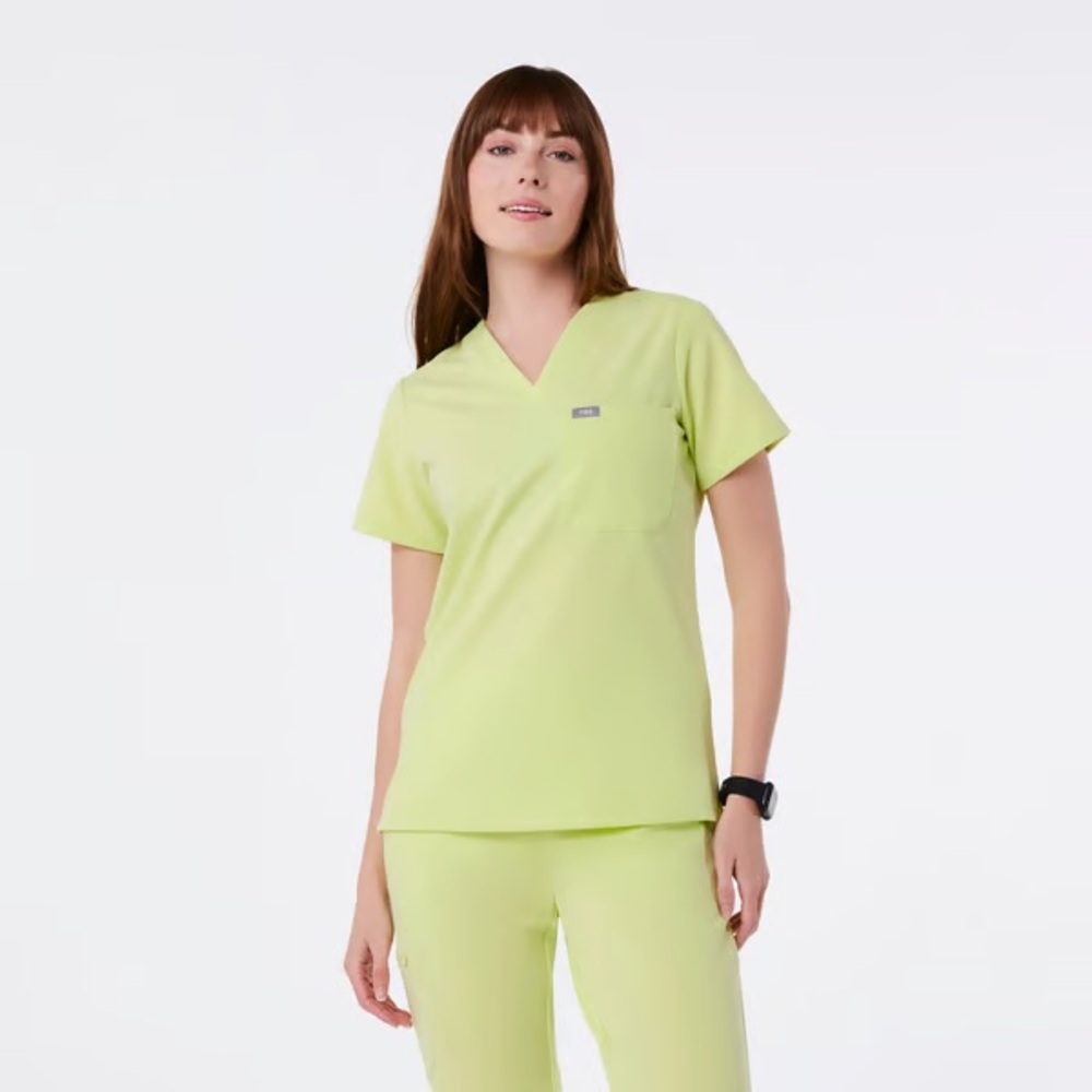 Figs sea mist Catarina one pocket scrub top